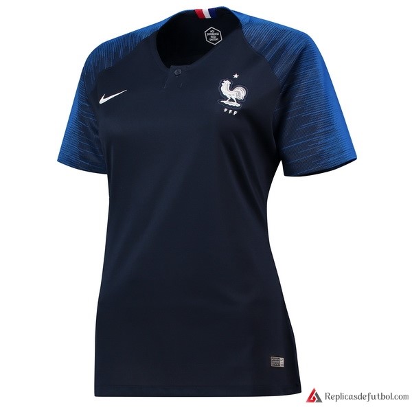 Camiseta Seleccion Francia Mujer Primera equipación 2018 Azul